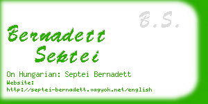 bernadett septei business card